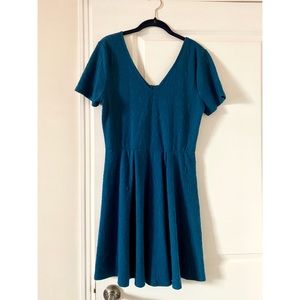 NWT Francesca’s Teal Skater Dress Size L